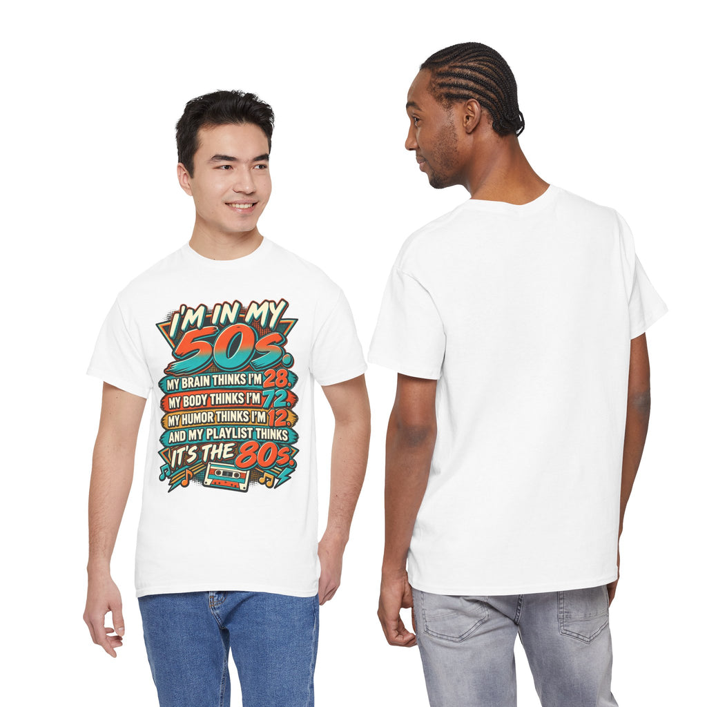 Retro 50s Birthday T‑Shirt — "I'm in My 50s" 80s Playlist Cassette Tee