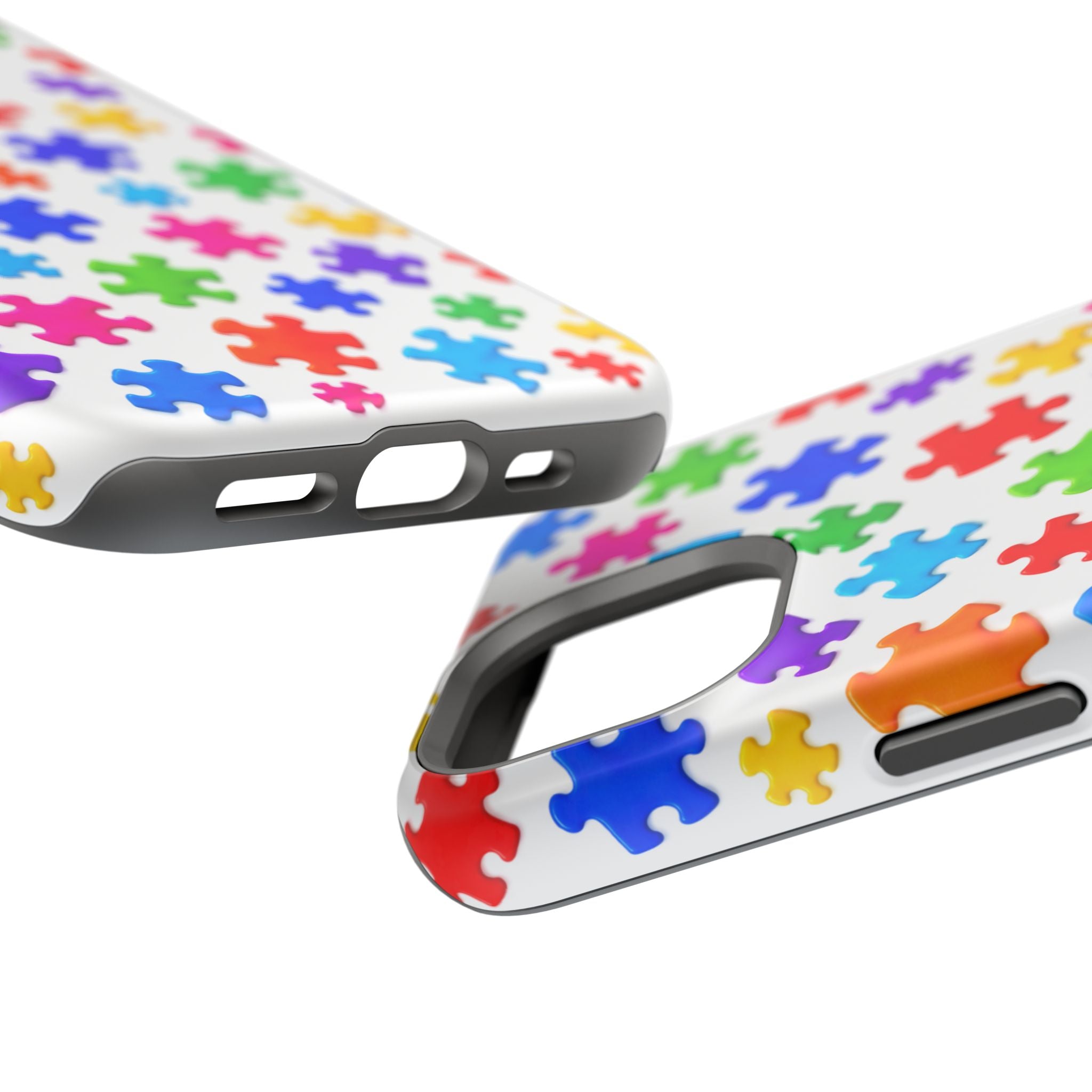 Autism Puzzle Pattern Magnetic Impact-Resistant Phone Case
