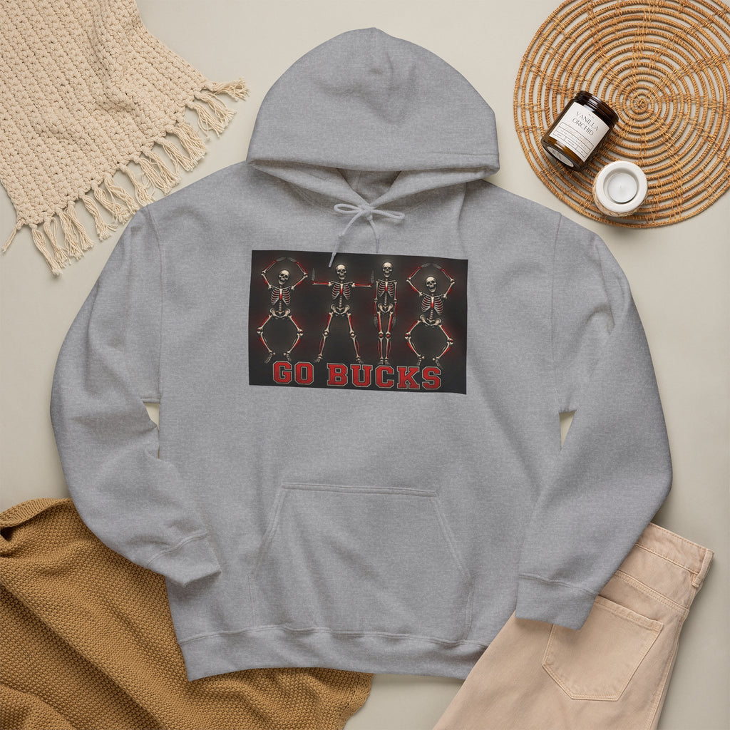 Go Bucks Hoodie — Vintage Red Deer Antlers Graphic Hooded Sweatshirt