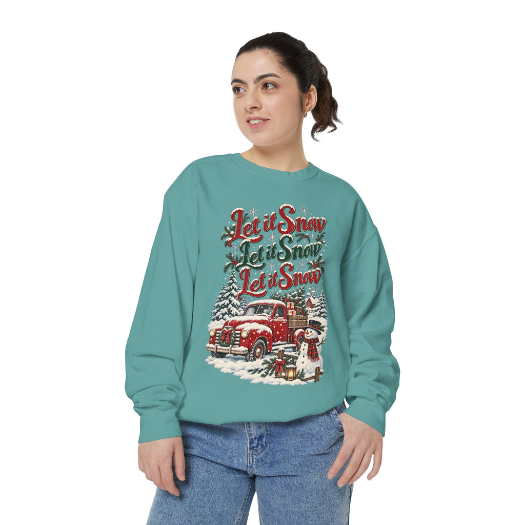 Let It Snow Vintage Truck Sweatshirt