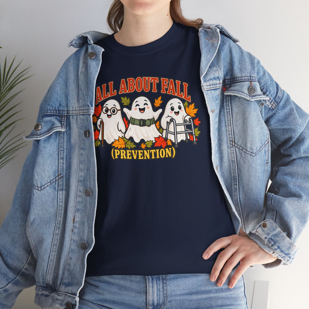 All About Fall (Prevention) Ghost Tee — Cute Halloween Autumn T-Shirt