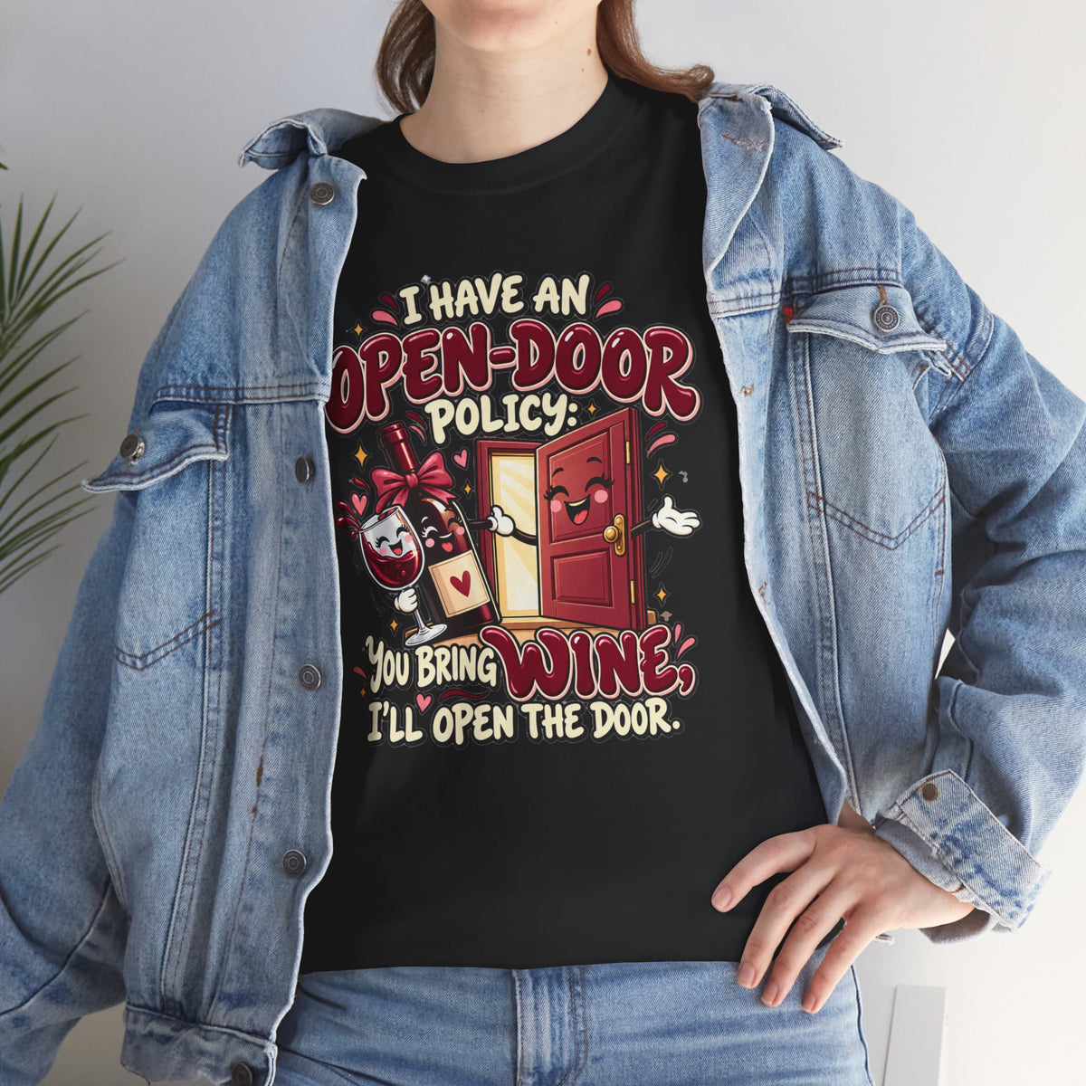 Open-Door Policy Wine Lover T-Shirt
