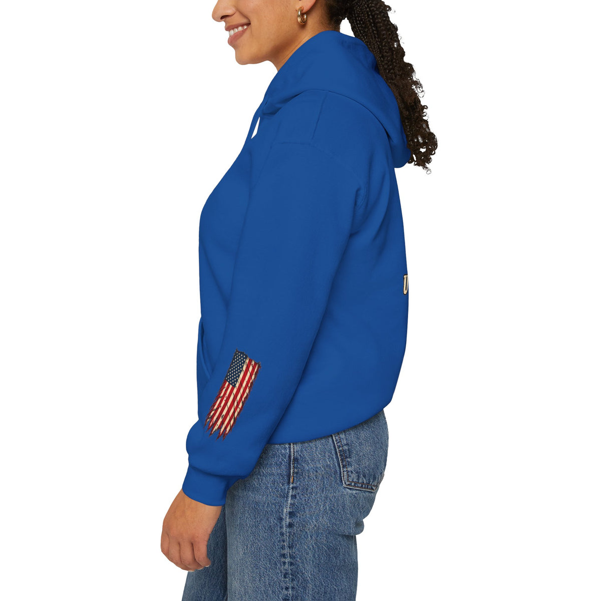 One Nation Under God Patriotic Cross Hoodie