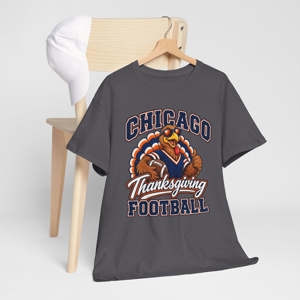 Chicago Thanksgiving Football T-Shirt — Turkey Mascot Game Day Tee