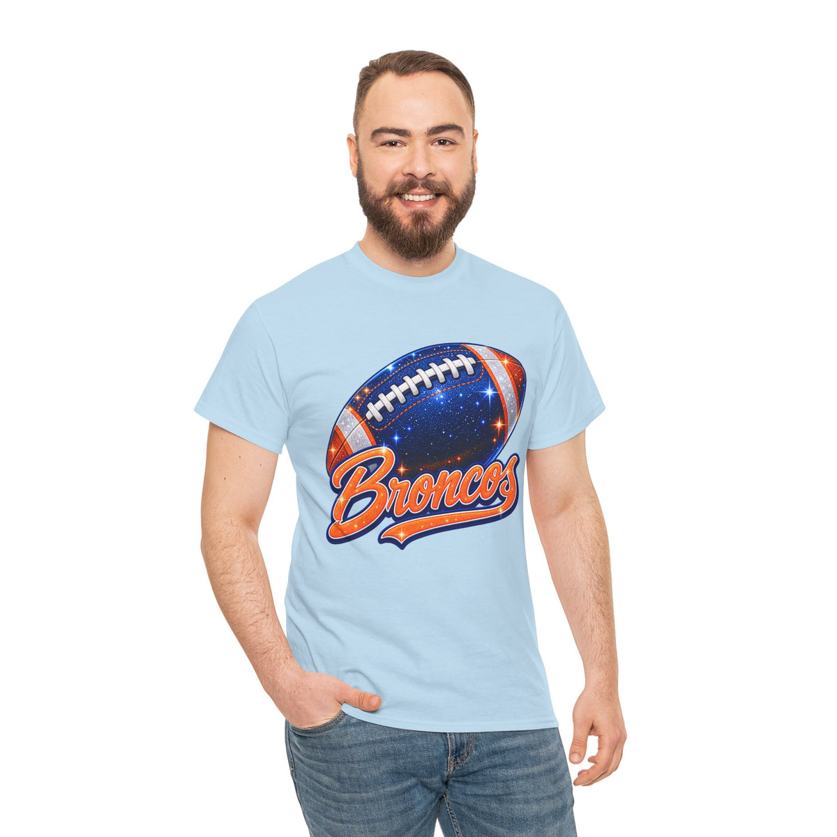 Broncos Football T-Shirt — Galaxy Football Graphic Tee