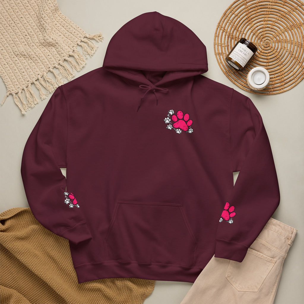 My Shadow Has Four Legs and a Tail Paw Print Hoodie