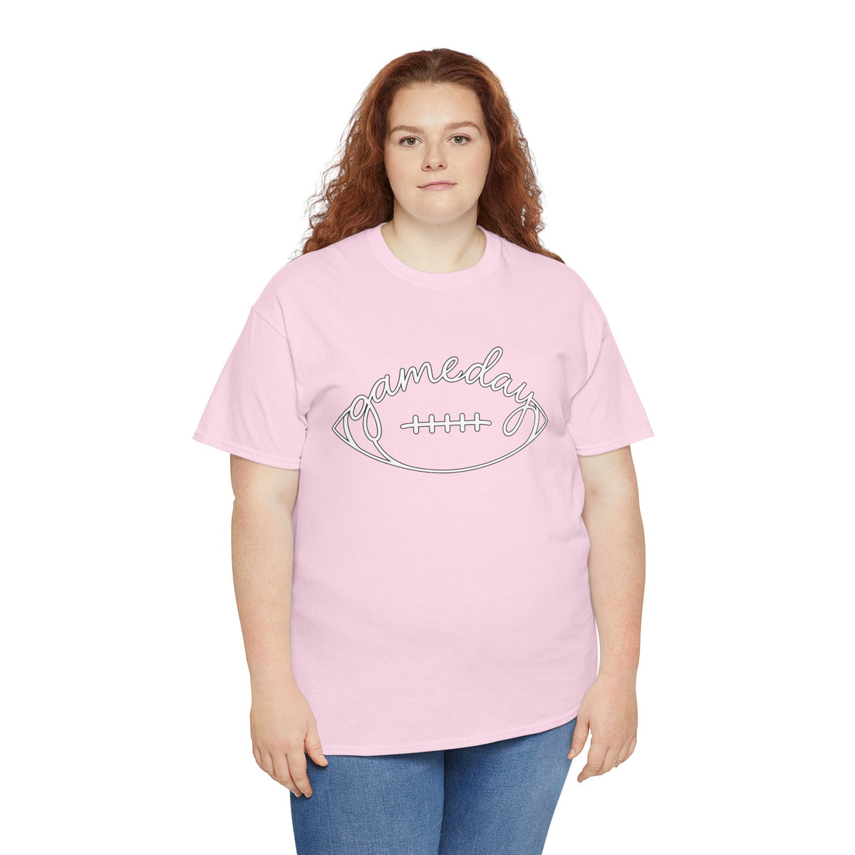 Gameday Football Tee — 'gameday' Script Football Graphic T-Shirt