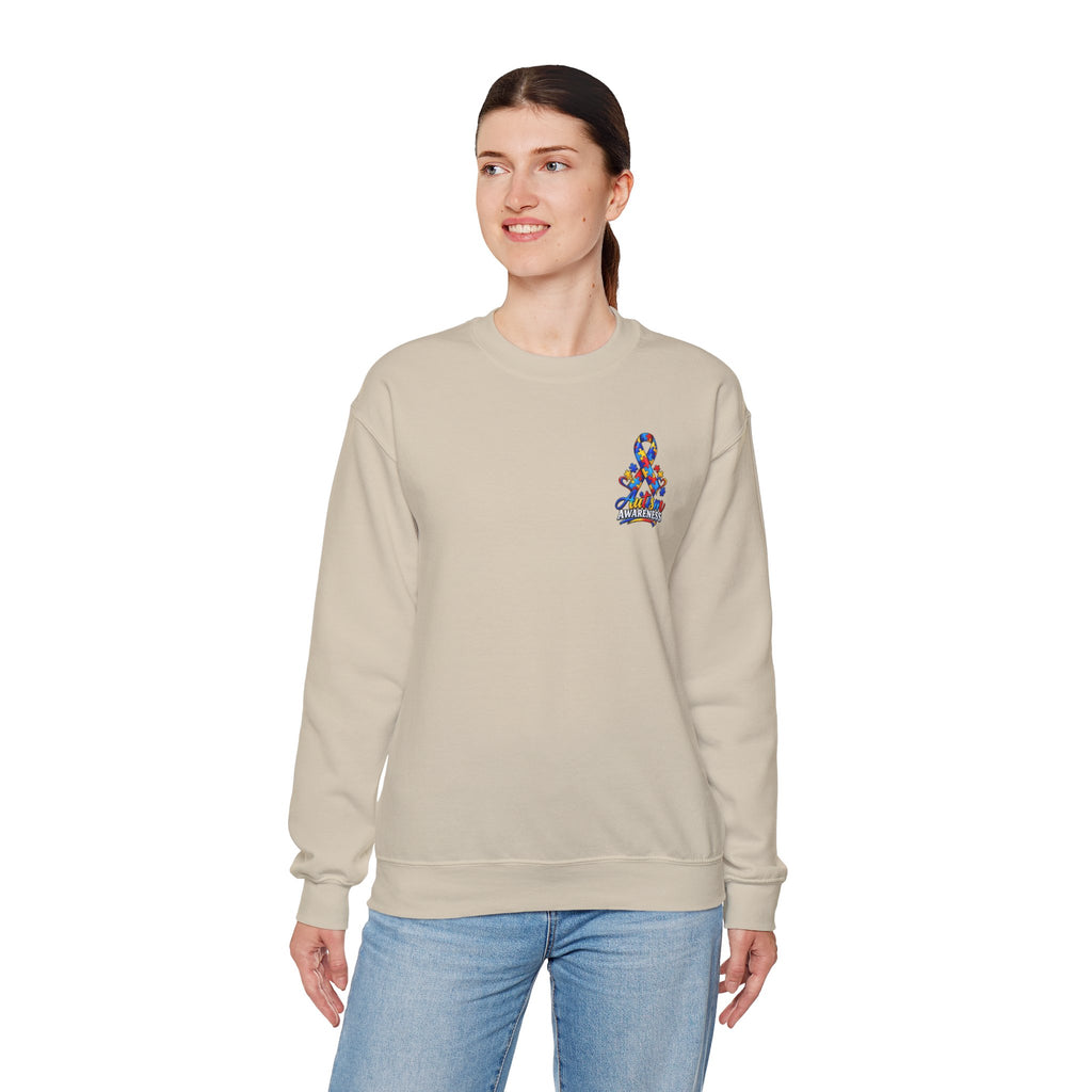 Autism Awareness Ribbon Crewneck Sweatshirt
