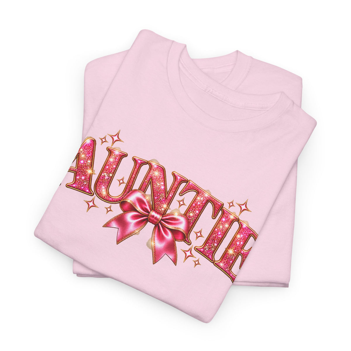 Auntie Graphic T-Shirt | Pink Bow Design