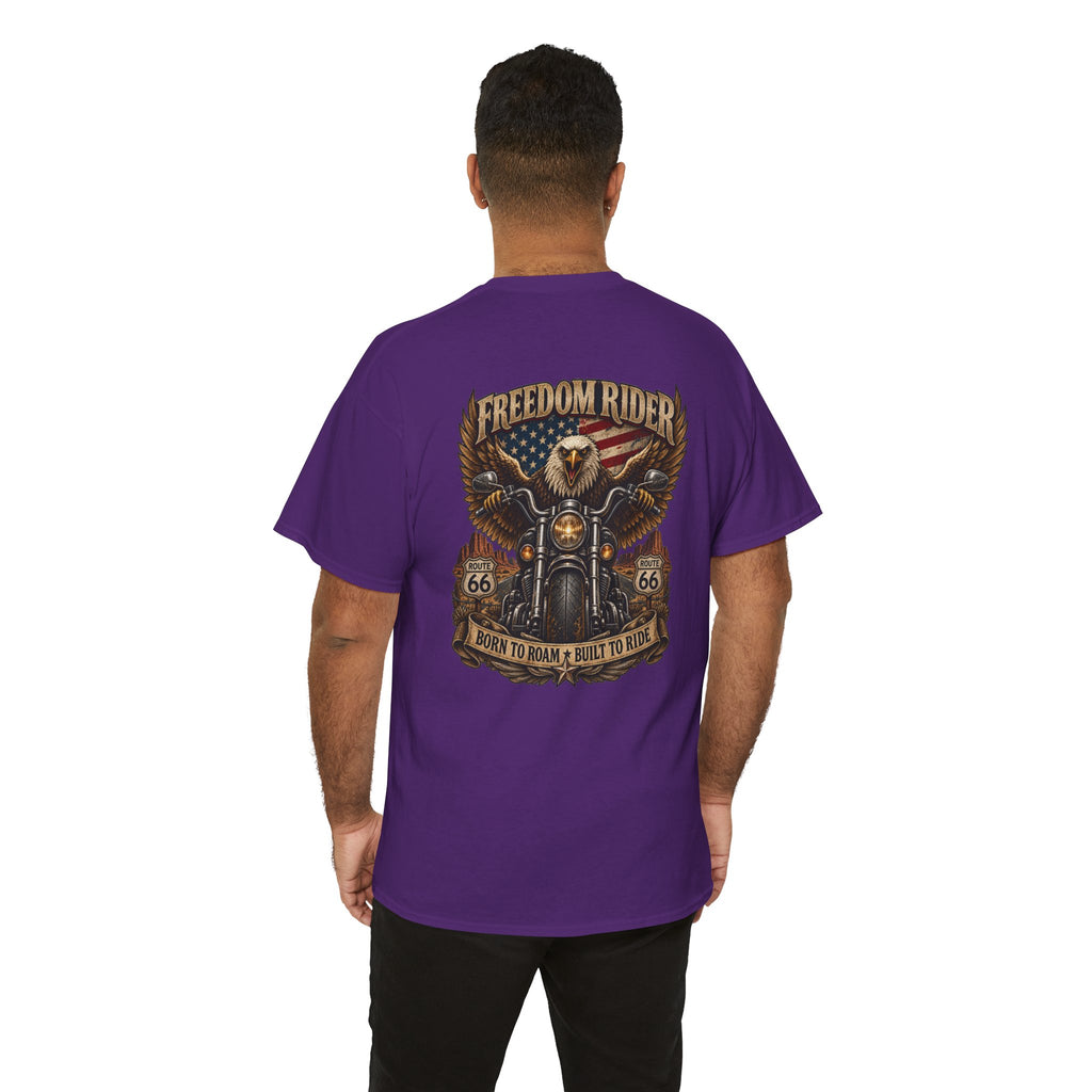 Freedom Rider Motorcycle T‑Shirt — Born to Roam Vintage Biker Tee