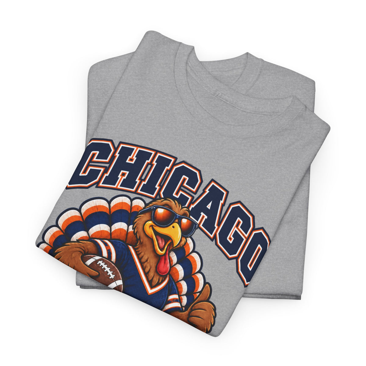 Chicago Thanksgiving Football T-Shirt — Turkey Mascot Game Day Tee