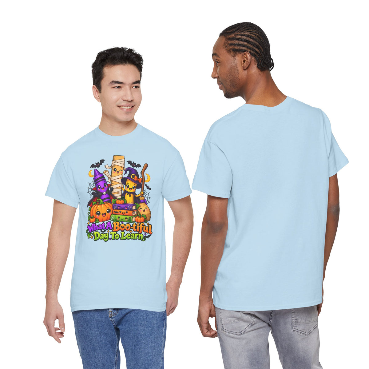 Halloween Teacher Tee — "What A Boo-tiful Day To Learn" Kids' Classroom Shirt