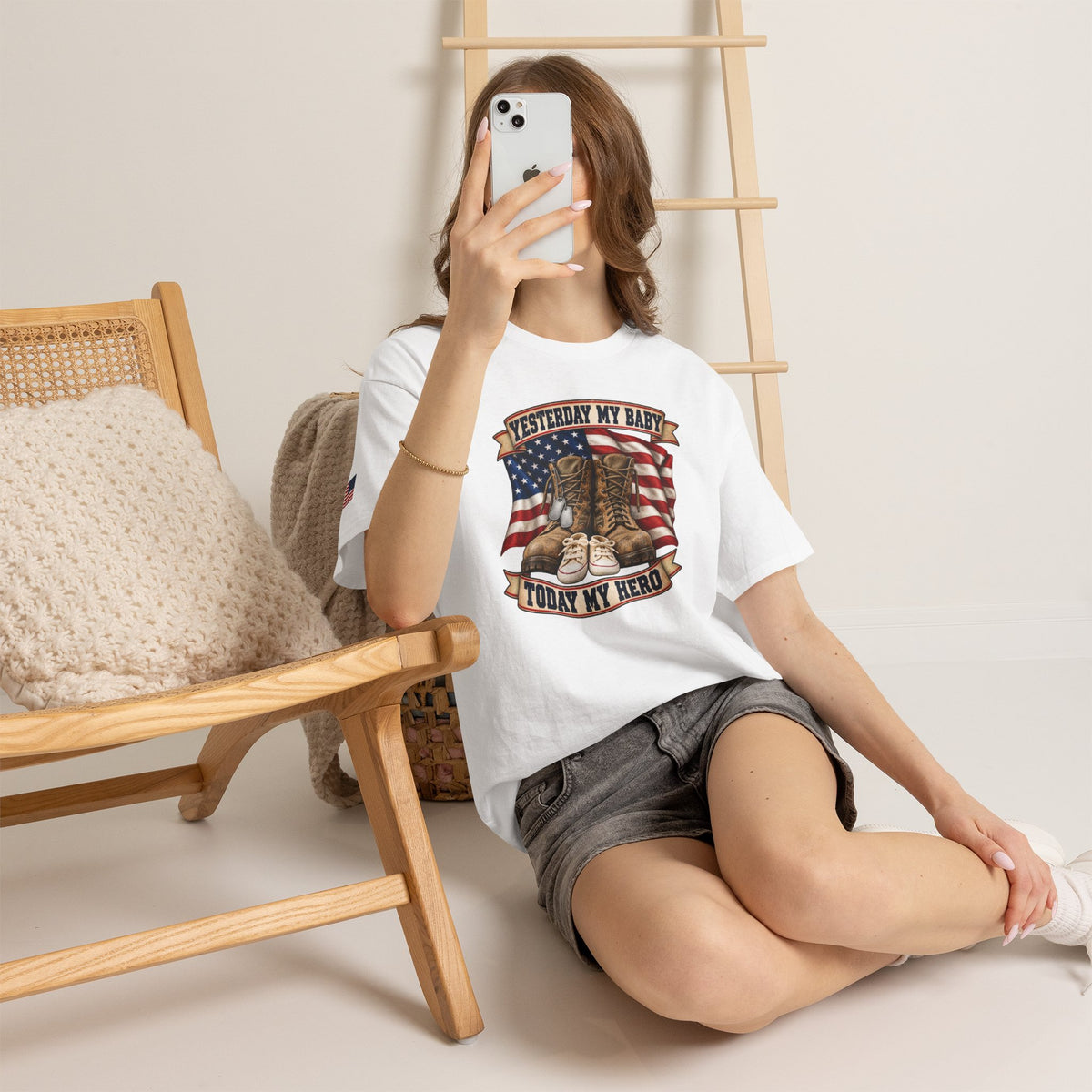 Yesterday My Baby, Today My Hero Military Tribute Tee