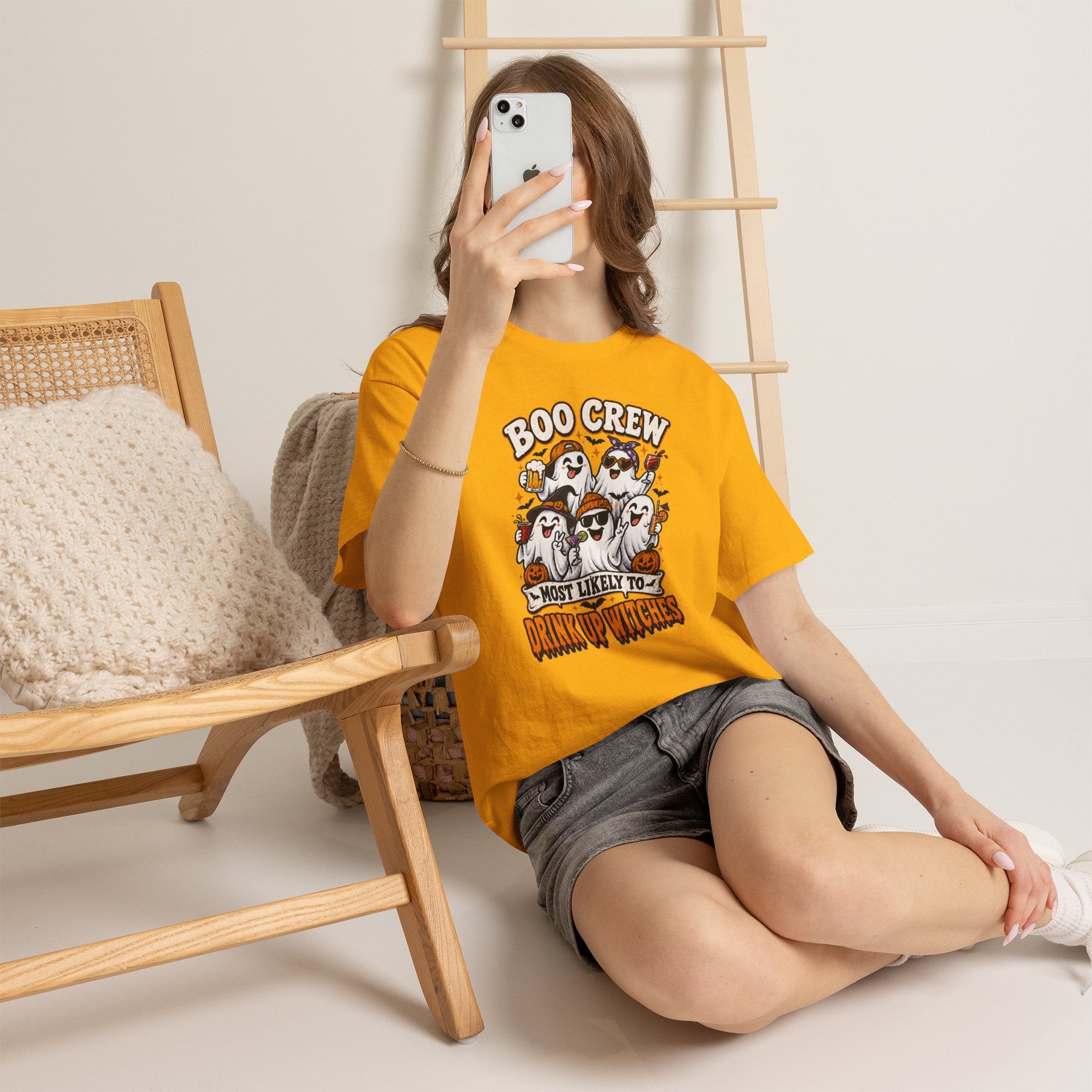 Boo Crew Halloween Tee — "Most Likely to Drink Up Witches" Ghost Party Shirt