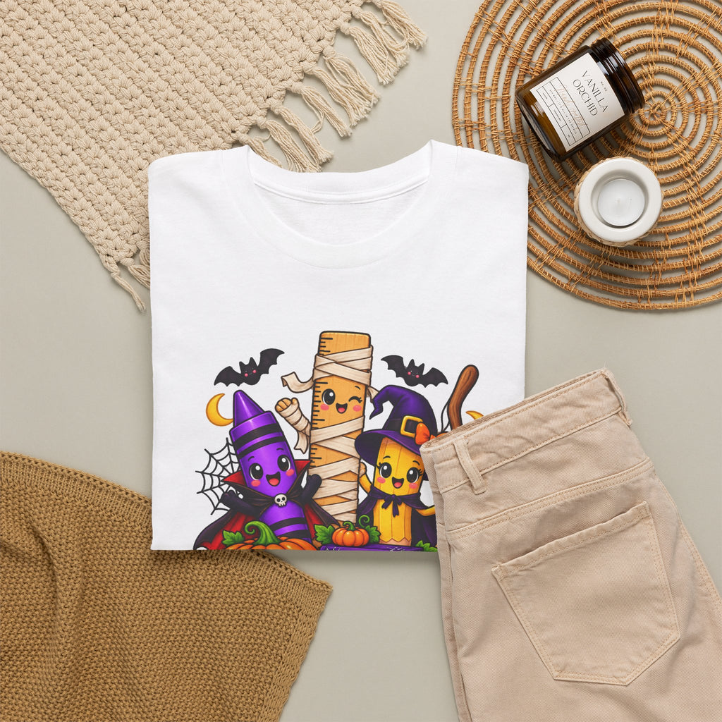 Halloween Teacher Tee — "What A Boo-tiful Day To Learn" Kids' Classroom Shirt