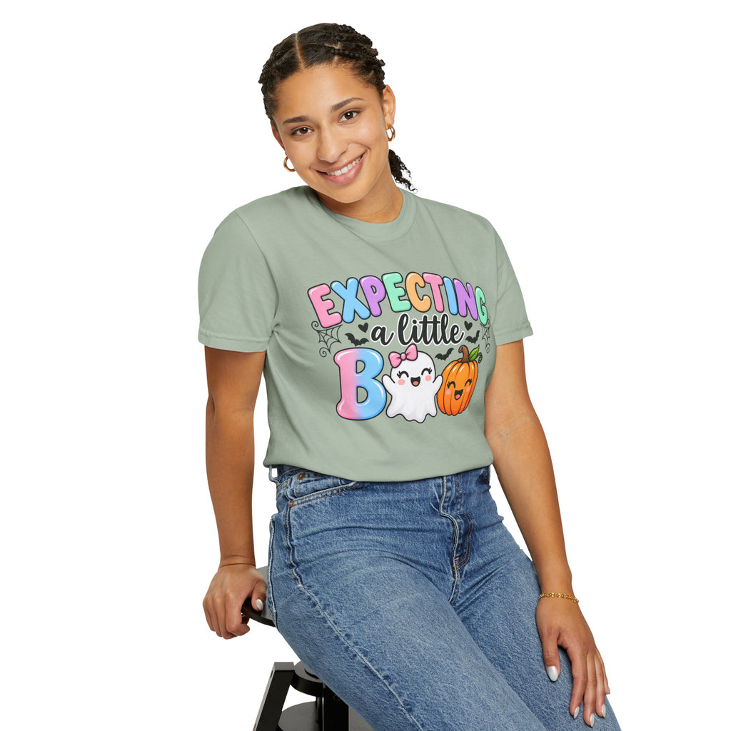Expecting a Little Boo Maternity T-Shirt — Cute Halloween Pregnancy Tee