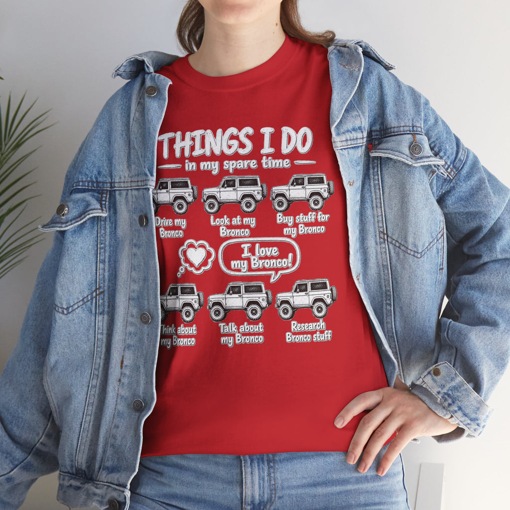T‑Shirt — "Things I Do in My Spare Time" Jeep Lover Graphic Tee