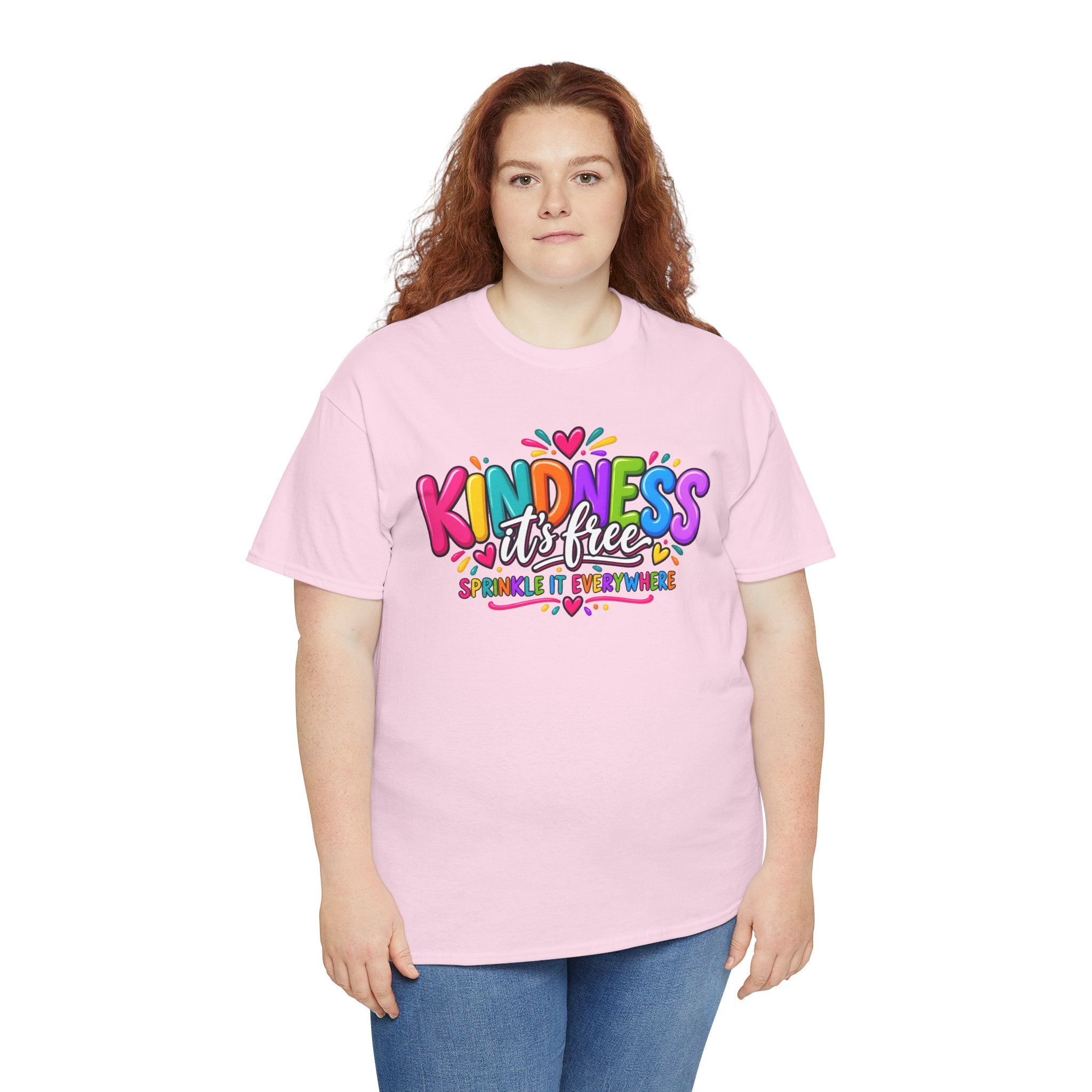 Kindness Is Free Rainbow Tee — Cute Positive Message T-Shirt