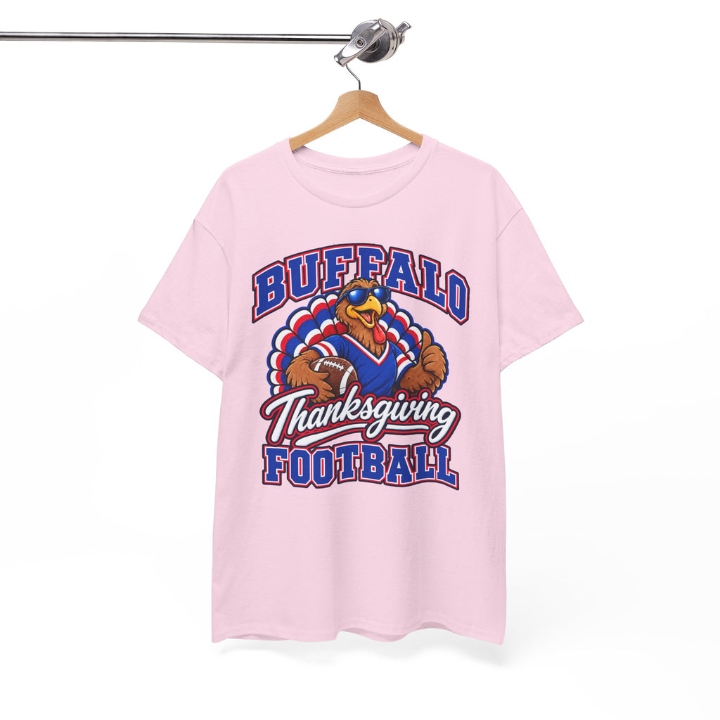 Buffalo Thanksgiving Football T-Shirt — Turkey Mascot Game Day Tee