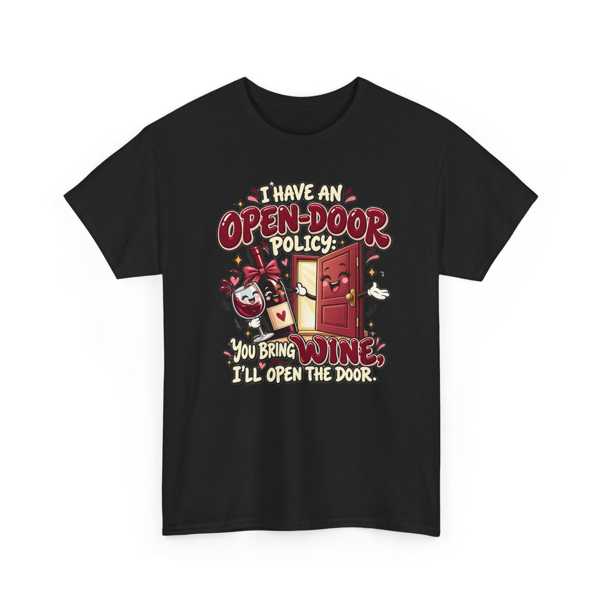 Open-Door Policy Wine Lover T-Shirt