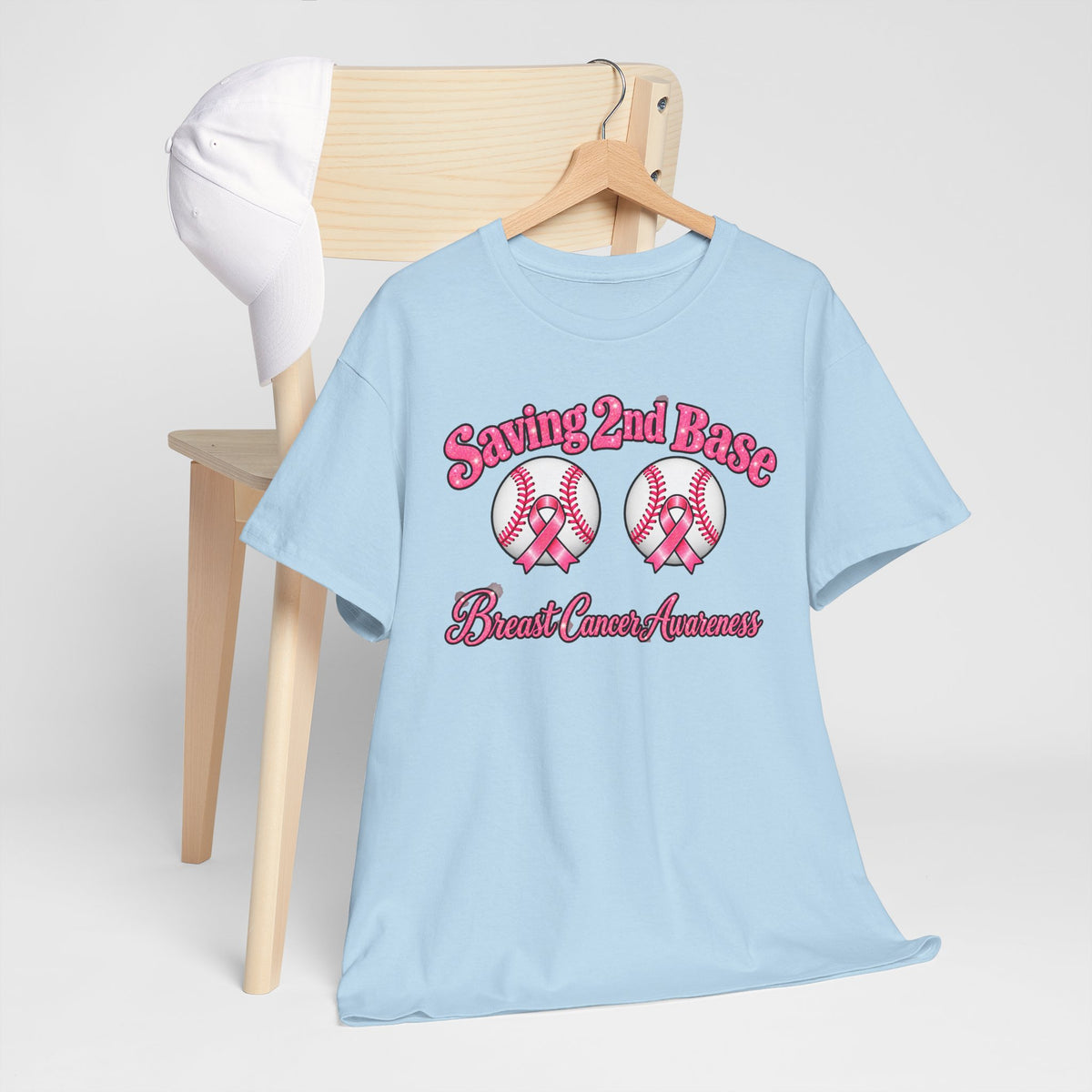Saving 2nd Base Breast Cancer Awareness T-Shirt