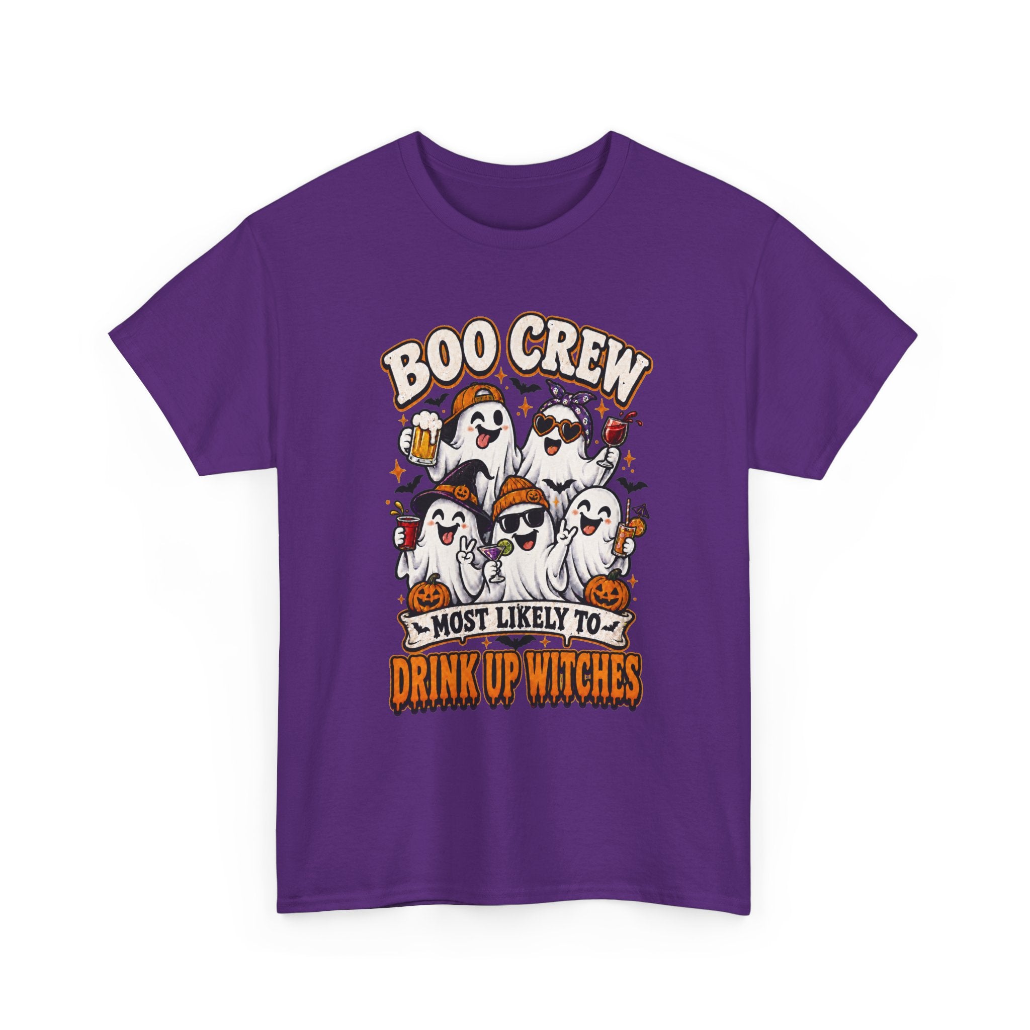 Boo Crew Halloween Tee — "Most Likely to Drink Up Witches" Ghost Party Shirt