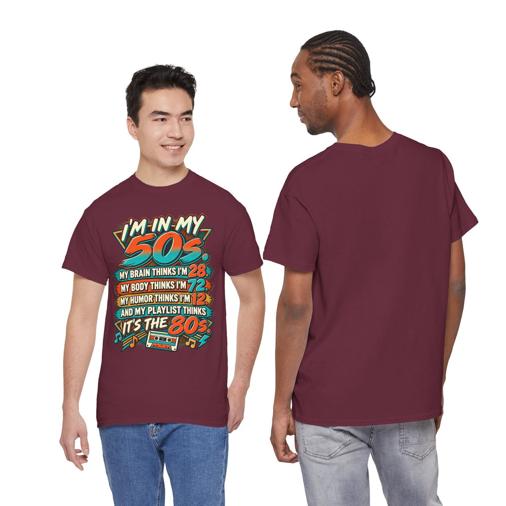 Retro 50s Birthday T‑Shirt — "I'm in My 50s" 80s Playlist Cassette Tee