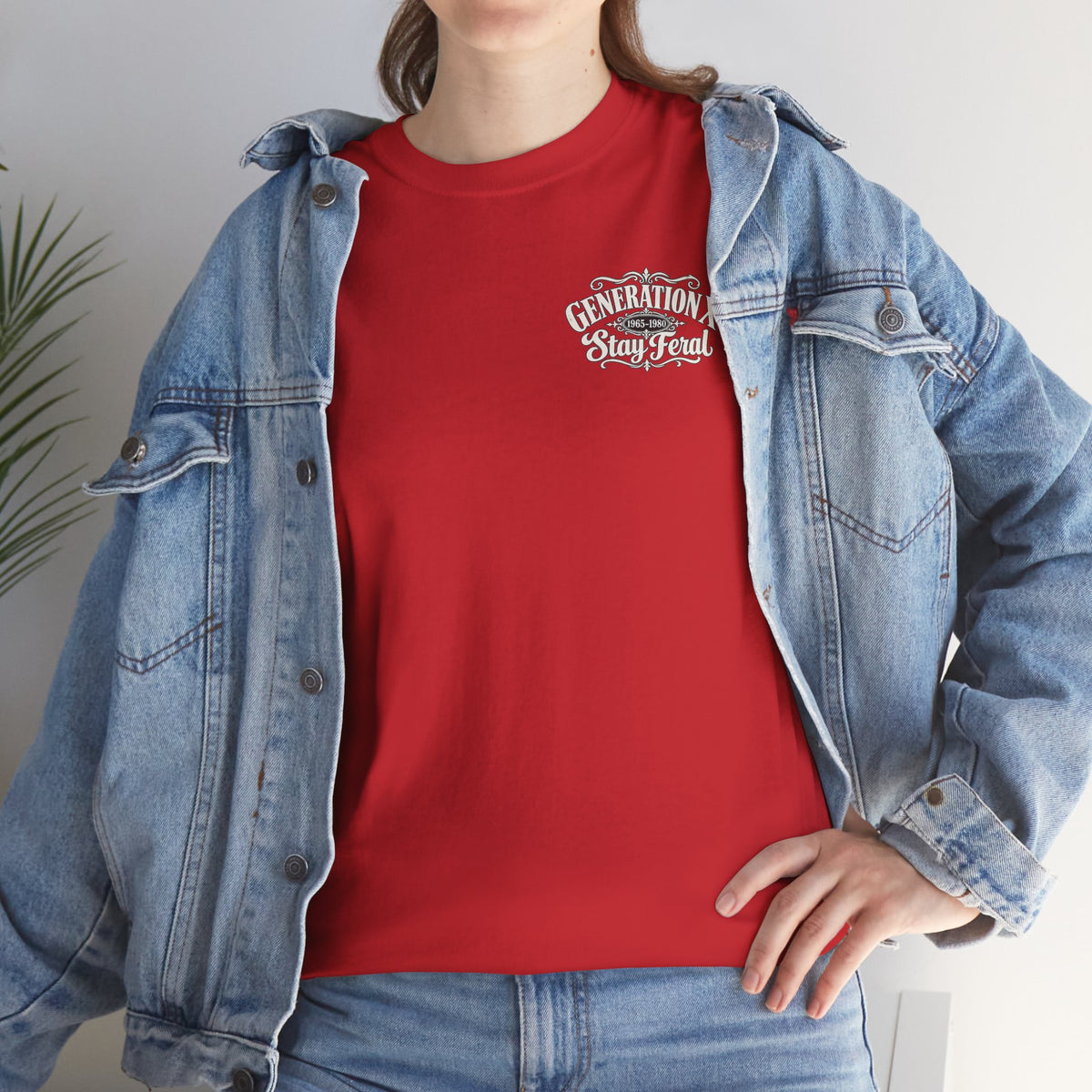 Generation X T‑Shirt — 'Stay Feral' Vintage Whiskey Label Tee (Born 1965–1980)