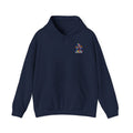 White Hoodie with Colorful 'Stand Tall' Floral Bear Chest Logo - Cozy Casual Pullover