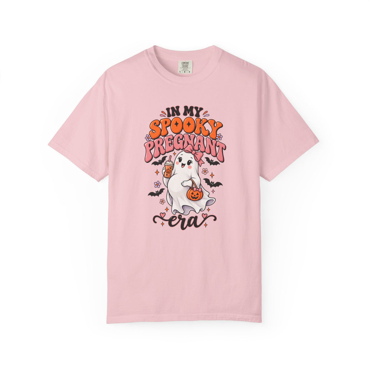 Pregnant Halloween T-Shirt — "In My Spooky Pregnant Era" Cute Ghost Maternity Tee