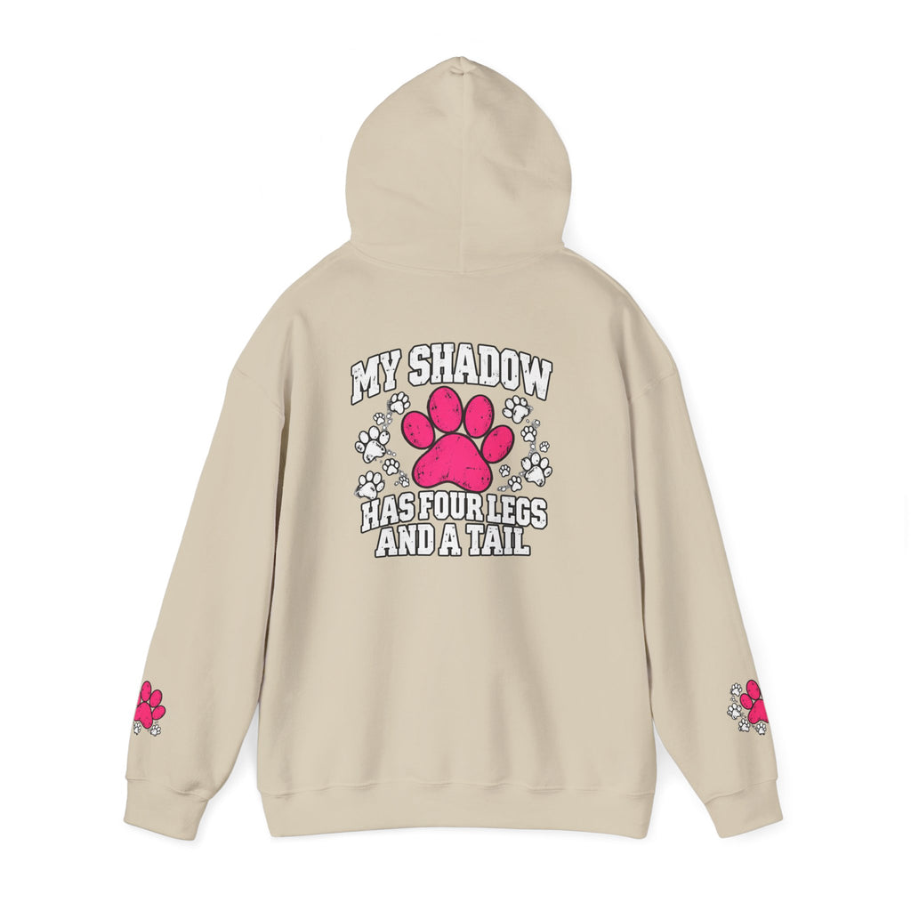 My Shadow Has Four Legs and a Tail Paw Print Hoodie