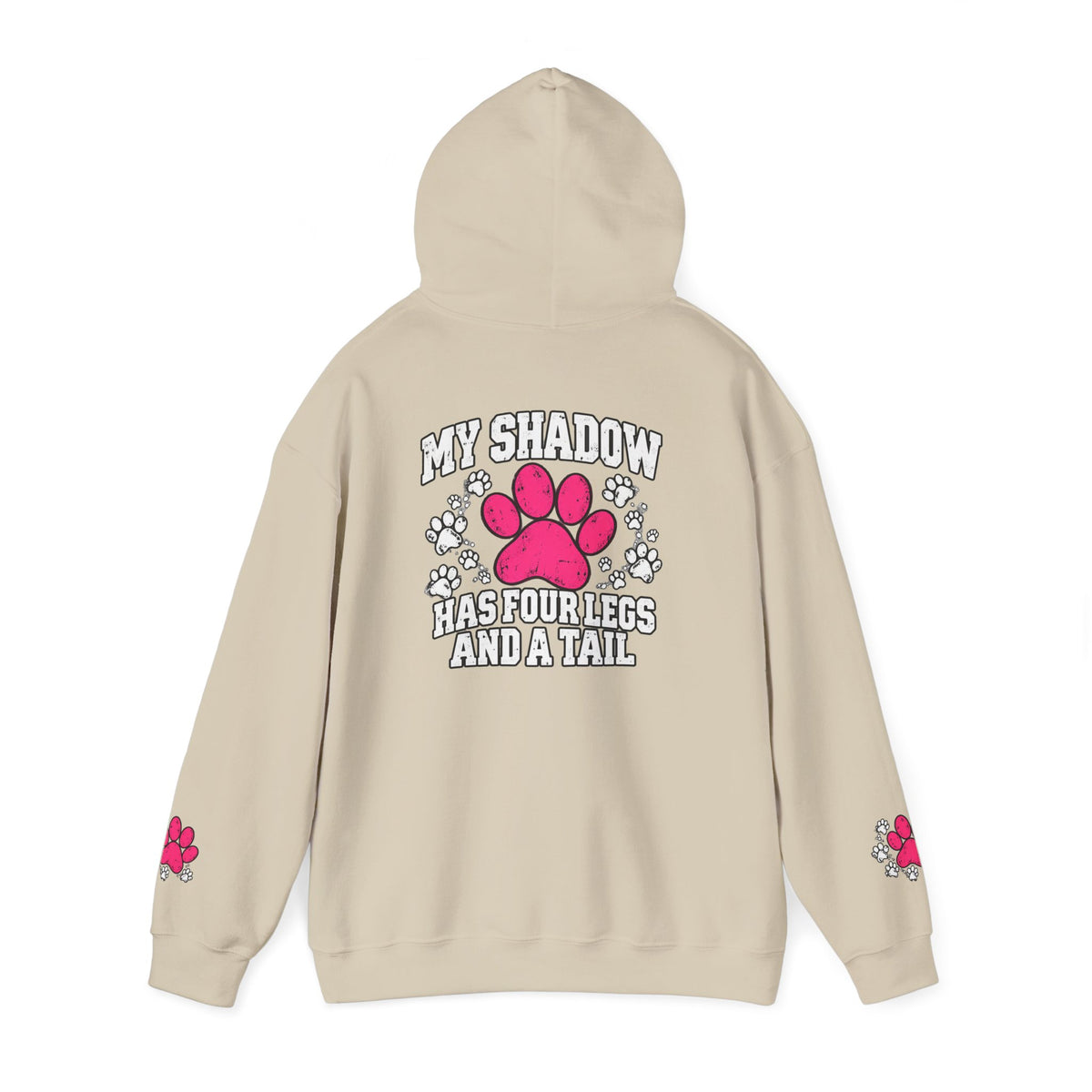 My Shadow Has Four Legs and a Tail Paw Print Hoodie