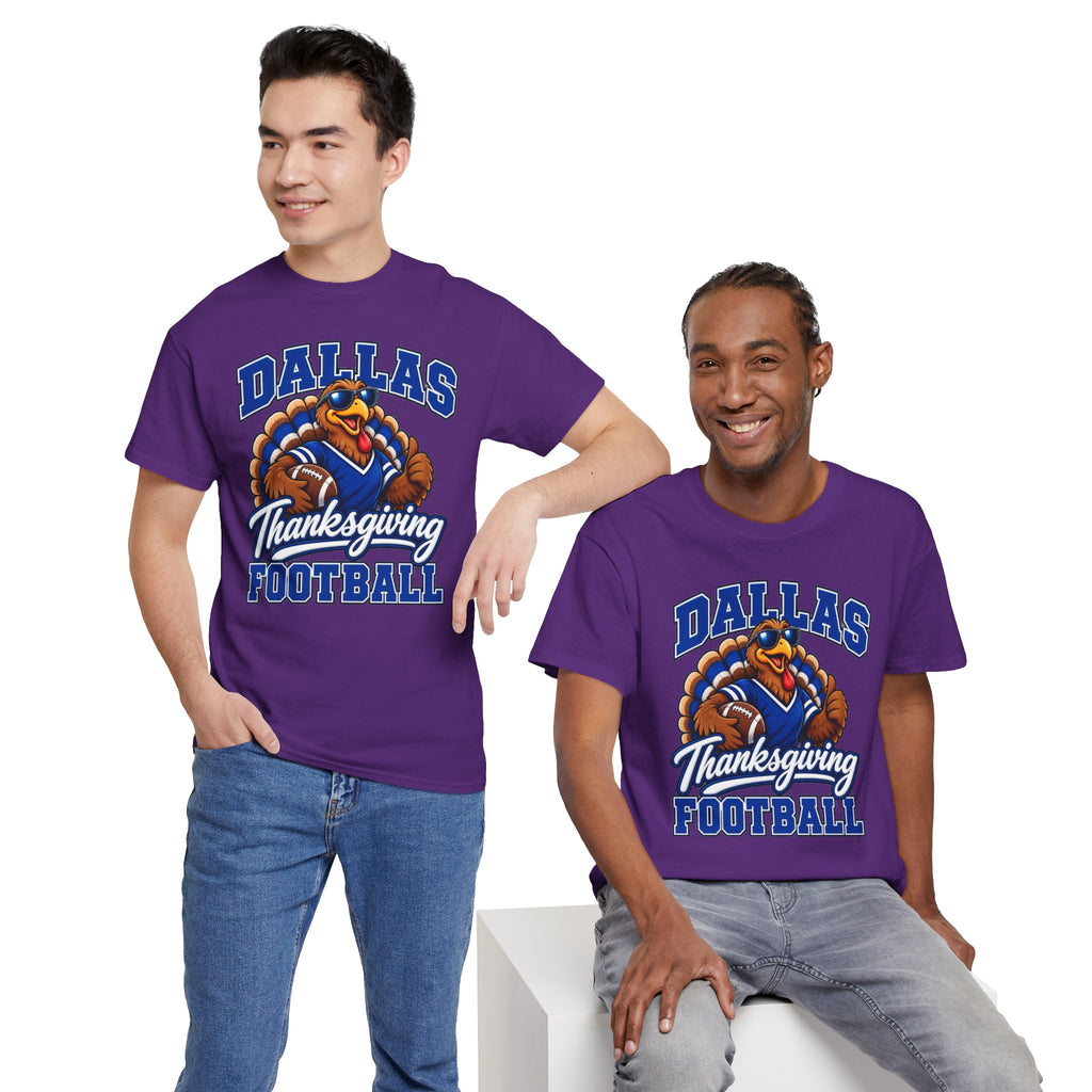 Dallas Thanksgiving Football T-Shirt — Turkey Mascot Game Day Tee