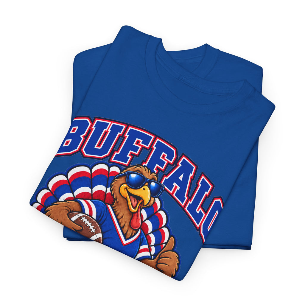 Buffalo Thanksgiving Football T-Shirt — Turkey Mascot Game Day Tee
