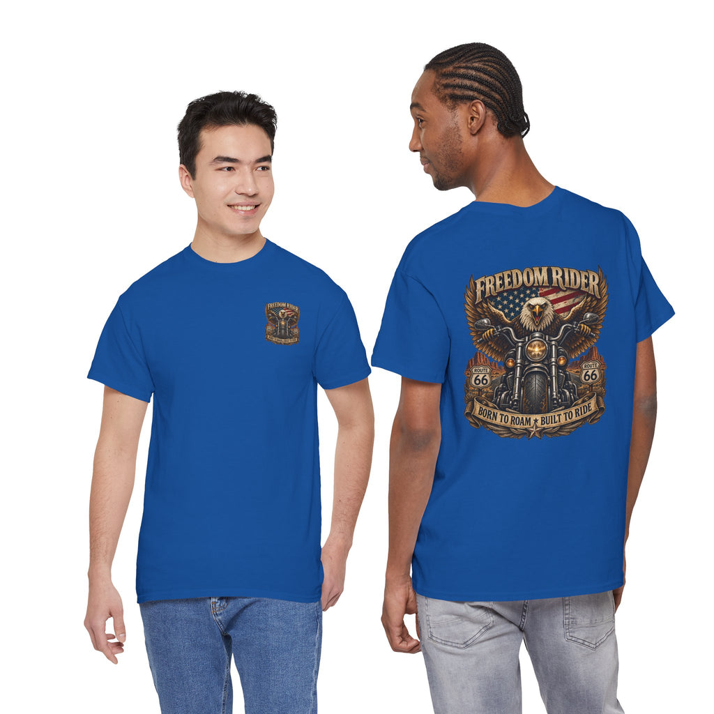 Freedom Rider Motorcycle T‑Shirt — Born to Roam Vintage Biker Tee