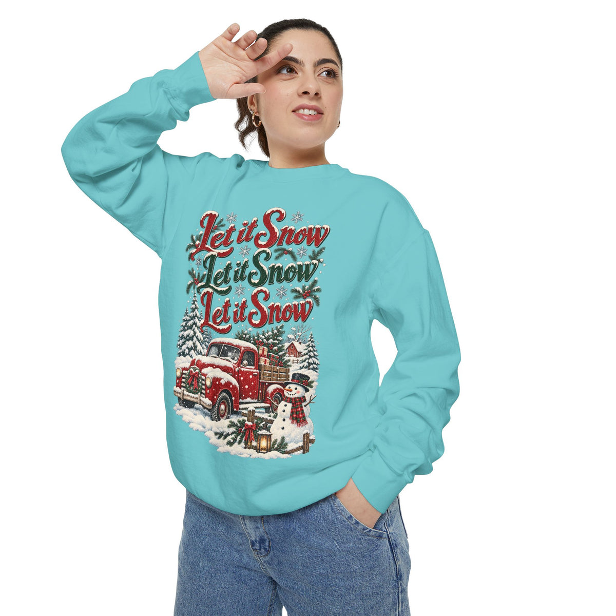 Let It Snow Vintage Truck Sweatshirt