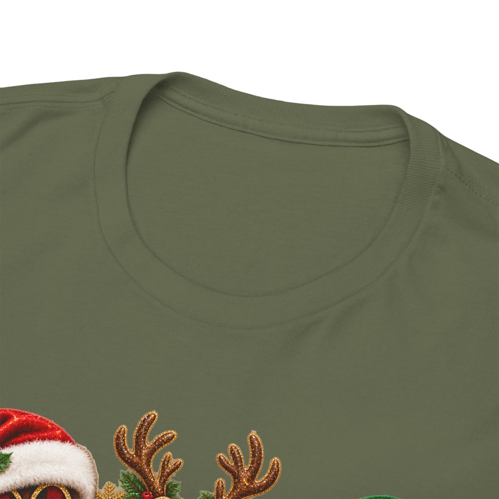Merry Christmas Paw Prints Holiday Graphic Tee