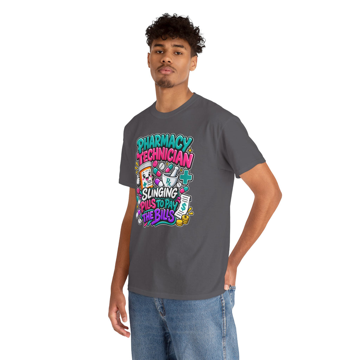 Pharmacy Technician T‑Shirt — "Slinging Pills to Pay the Bills" Graphic Tee