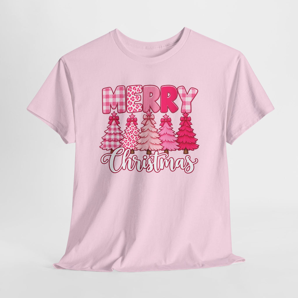 Merry Christmas Pink Christmas Tree T-Shirt