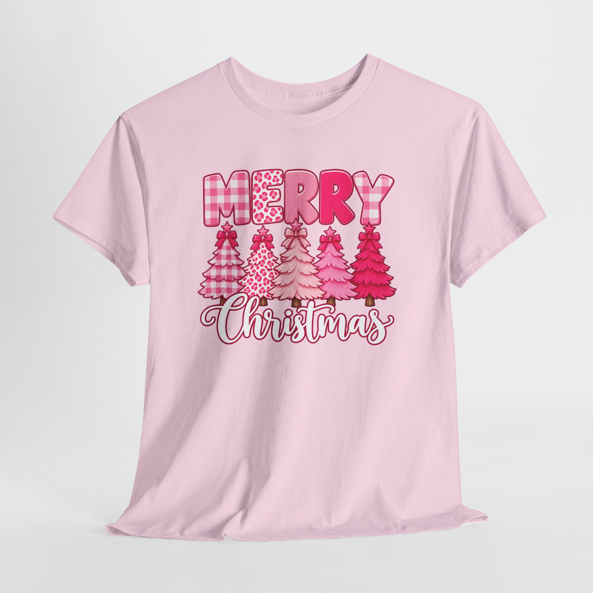 Merry Christmas Pink Christmas Tree T-Shirt