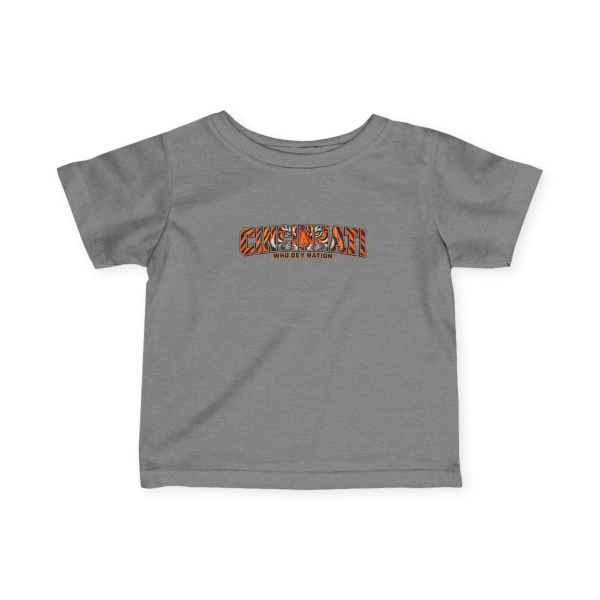 Infant Tee — "CINCINNATI" Tiger Print Baby Shirt
