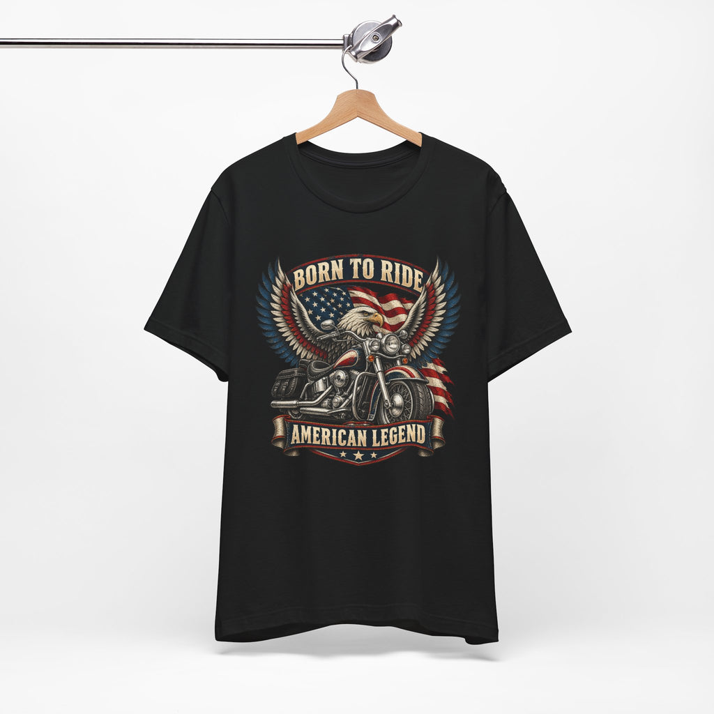 Born to Ride Eagle Motorcycle Tee — American Legend Patriotic T-Shirt