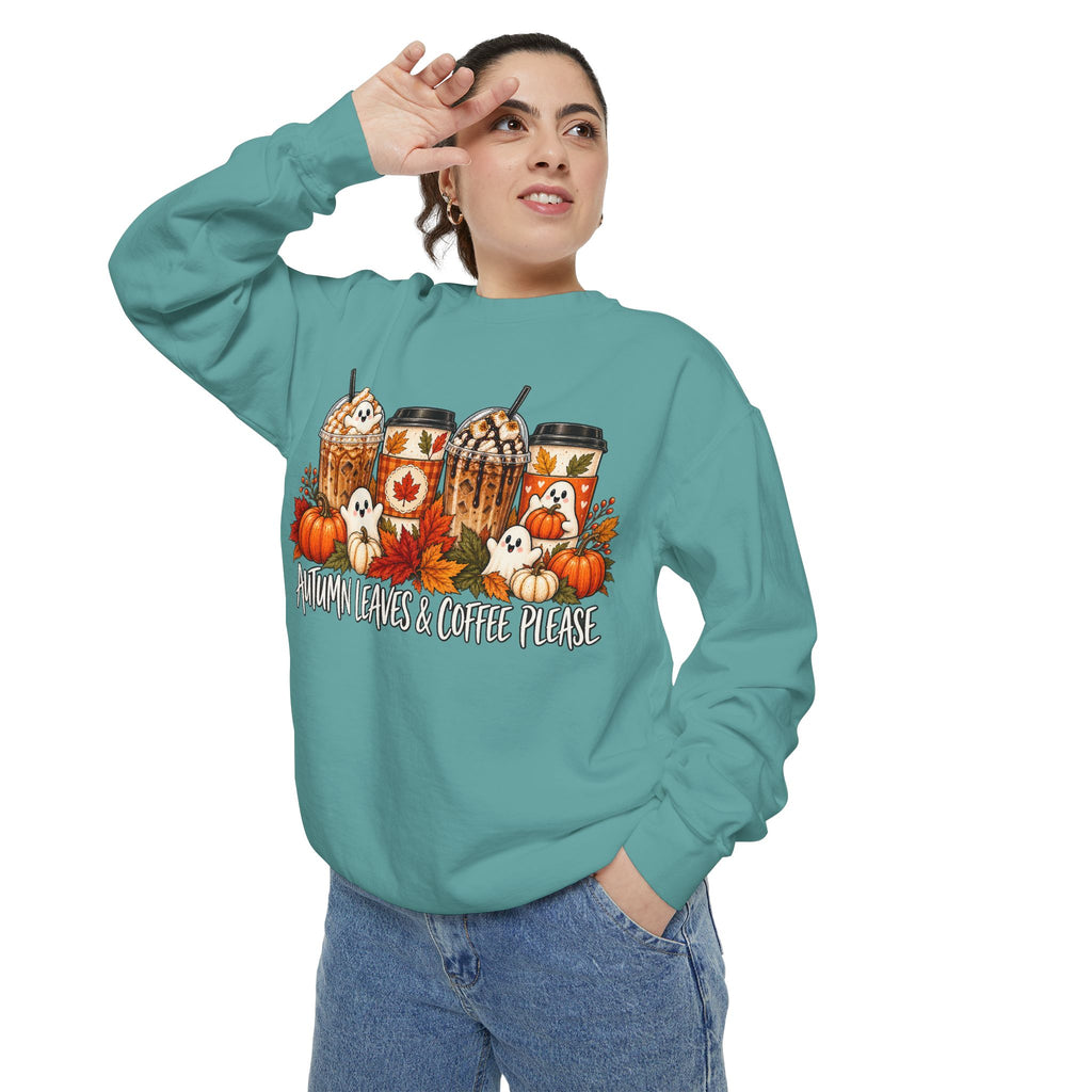 Pumpkin Spice Coffee Sweatshirt — Fall Coffee Lover Graphic Sweatshirt