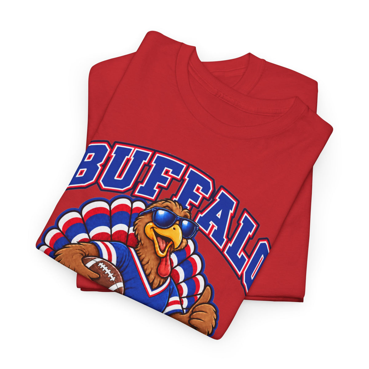 Buffalo Thanksgiving Football T-Shirt — Turkey Mascot Game Day Tee