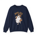 Boo-tiful Leopard Ghost Sweatshirt — Cute Halloween Graphic Crewneck
