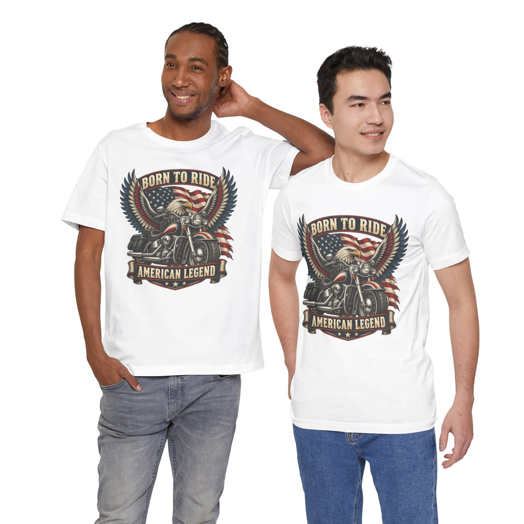 Born to Ride Eagle Motorcycle Tee — American Legend Patriotic T-Shirt