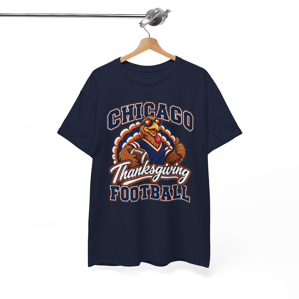 Chicago Thanksgiving Football T-Shirt — Turkey Mascot Game Day Tee