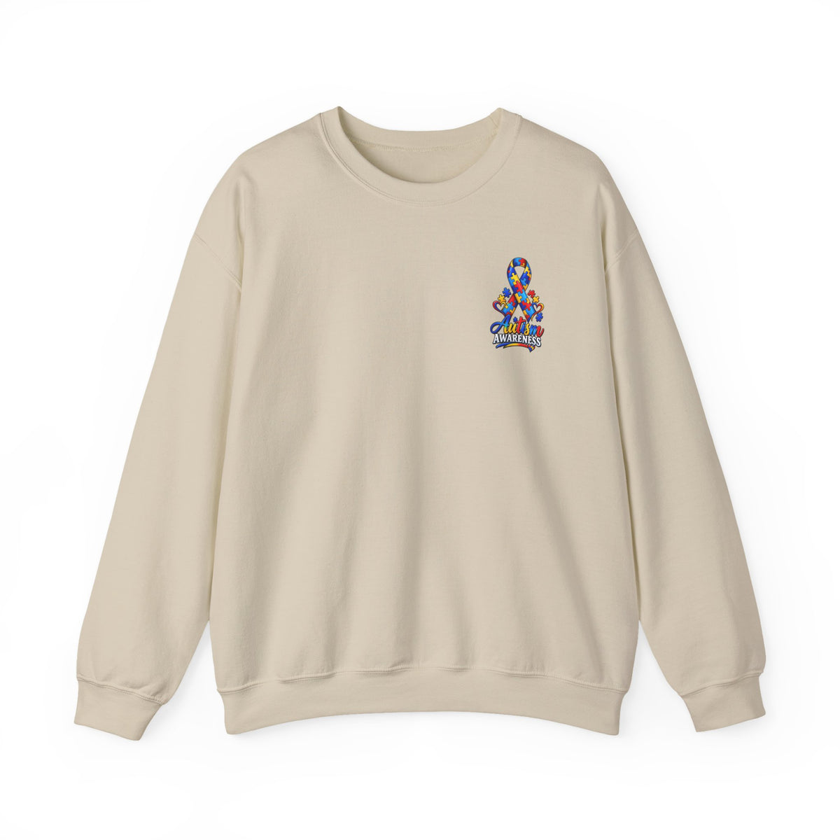 Autism Awareness Ribbon Crewneck Sweatshirt