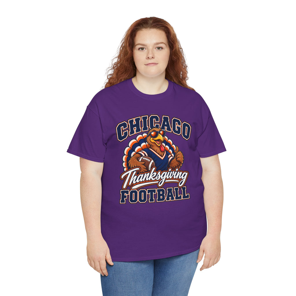 Chicago Thanksgiving Football T-Shirt — Turkey Mascot Game Day Tee