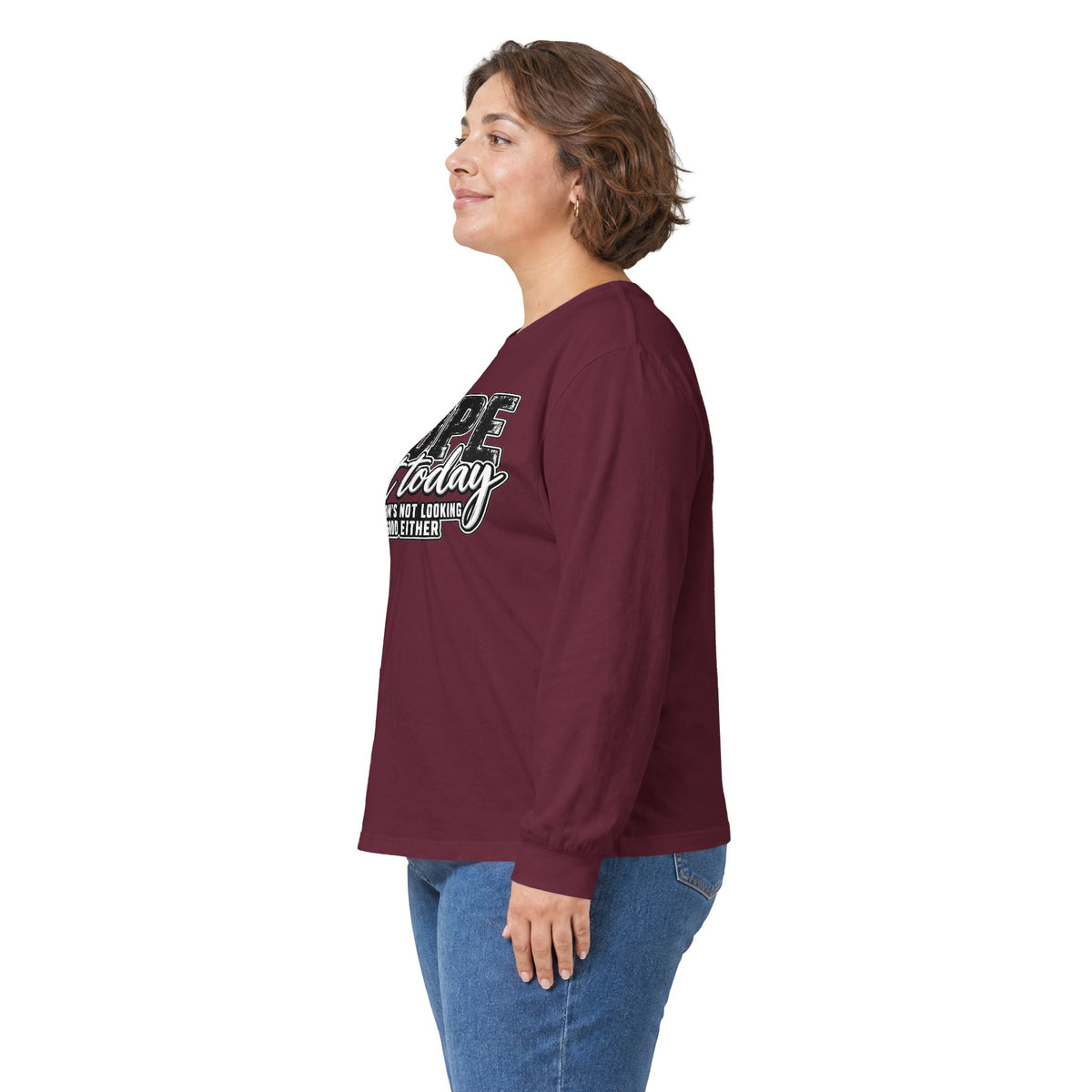 Nope Not Today Long Sleeve Tee — Funny Sarcastic Graphic Shirt